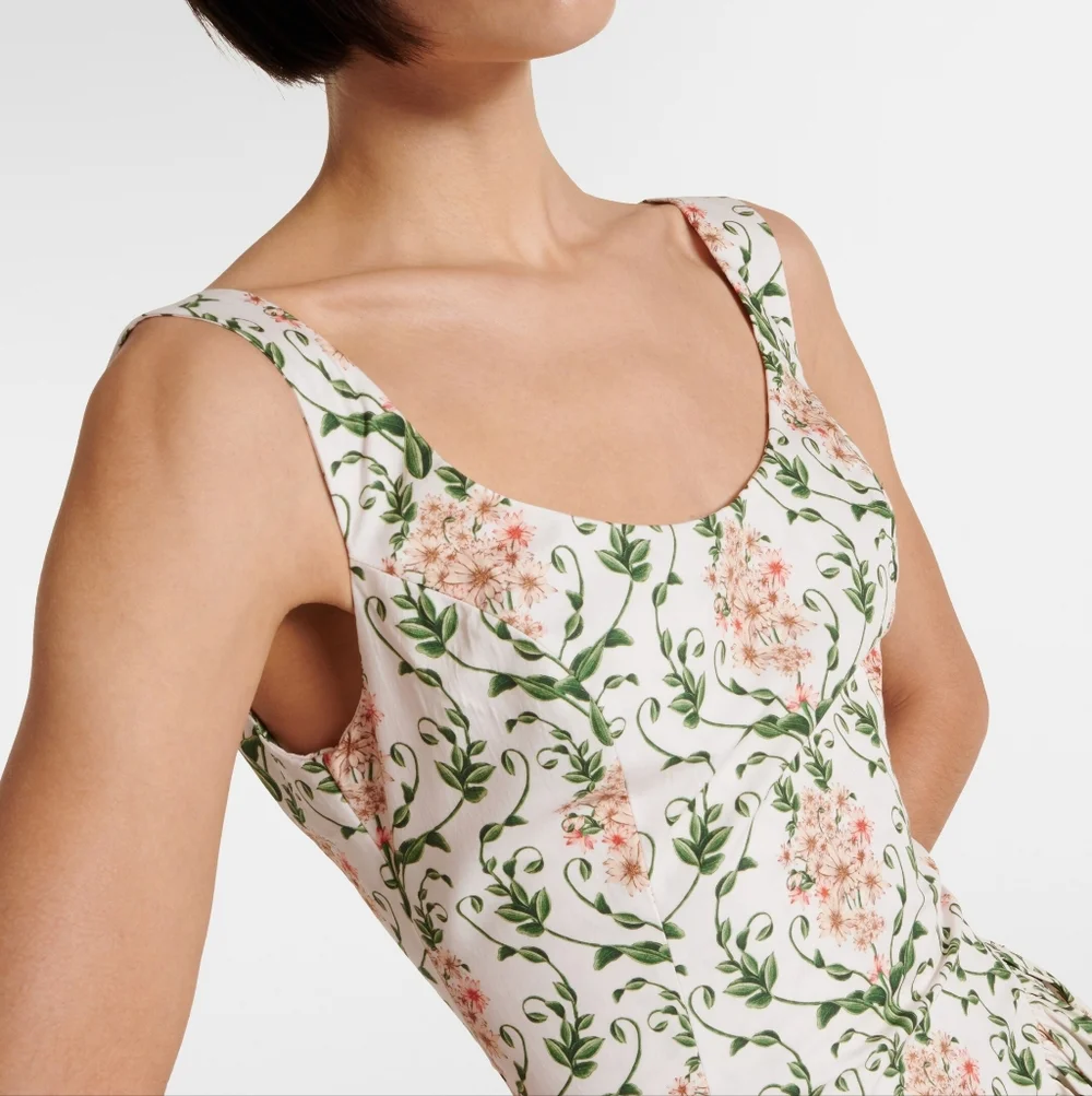 AGUA BY AGUA BENDITA Pluma floral corset cotton dress - Picture 3 of 13